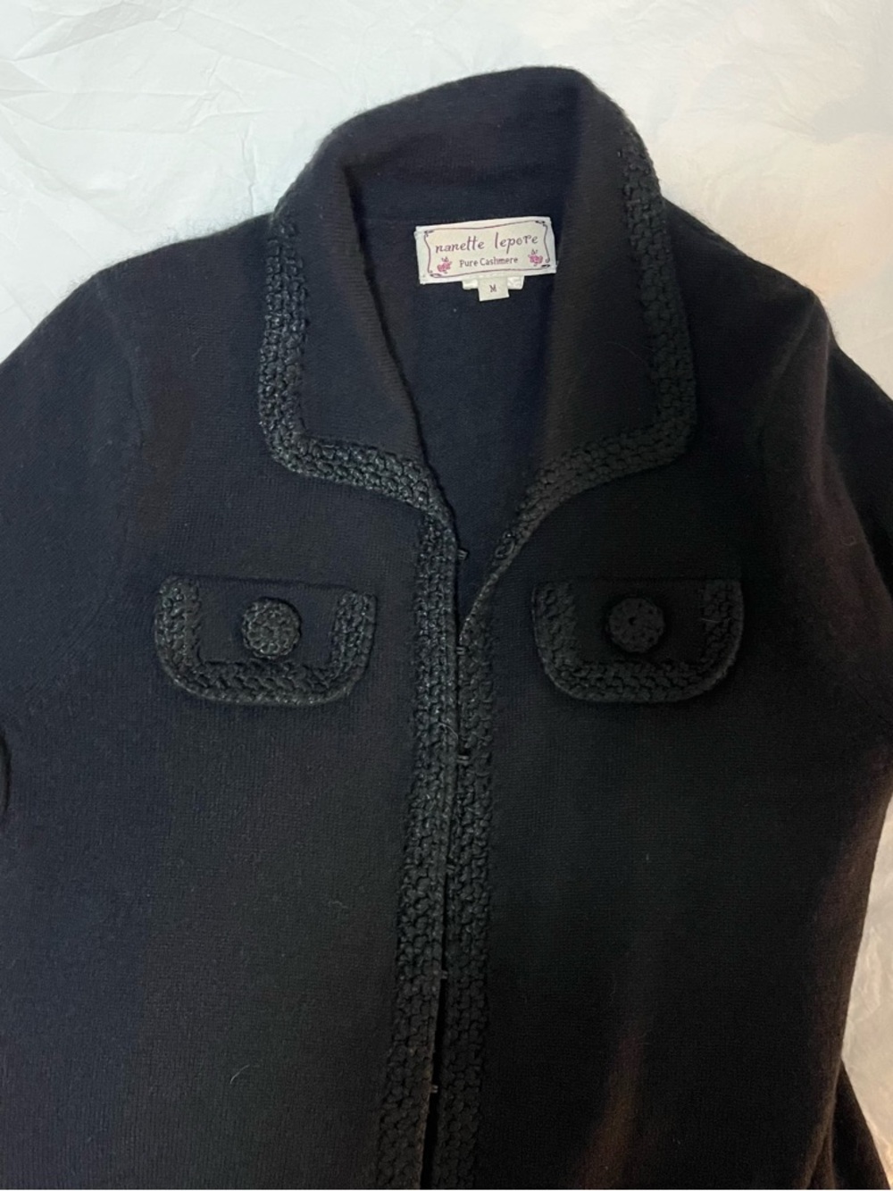 nanette lepore black pure cashmere sweater